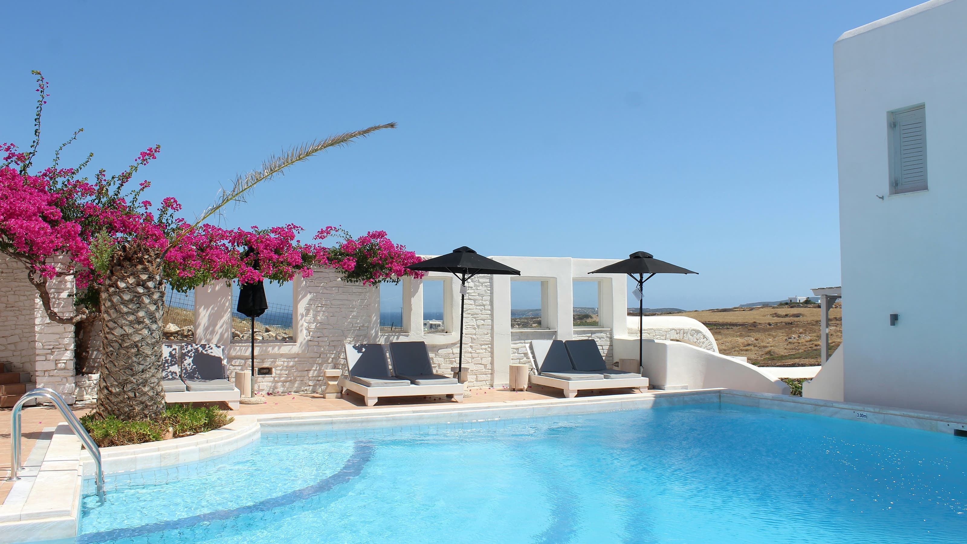 Whitewashed coastal architecture overlooking the sea